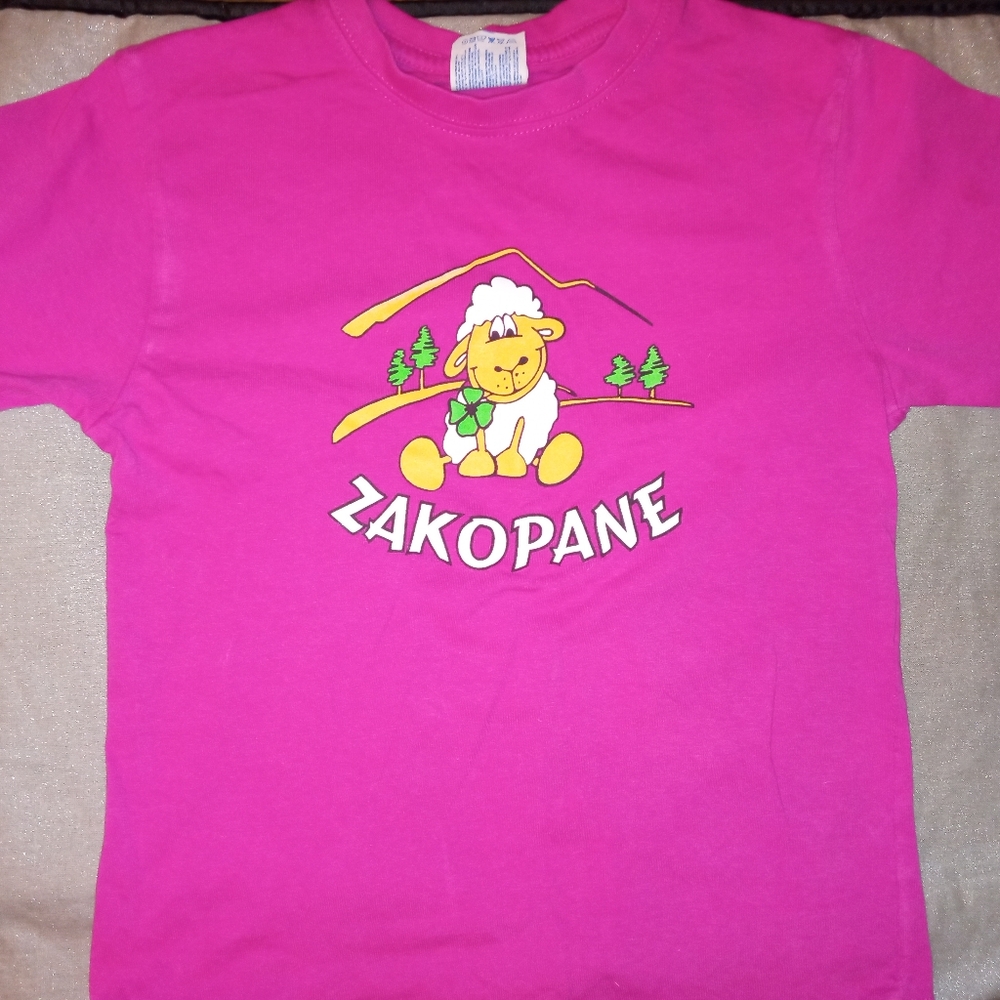 Girls Pink Polish Graphic T-Shirt, Size 5/6